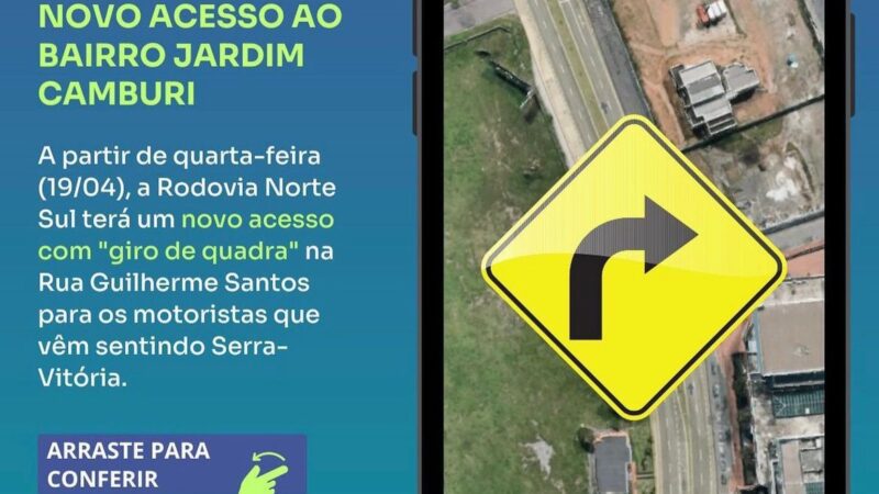 Jardim Camburi ganhará novo acesso pela avenida Norte Sul