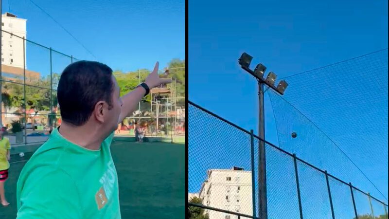 Quadra da Praça Nilze Mendes em Jardim Camburi ganha redes de proteção, proporcionando mais segurança e diversão para as crianças