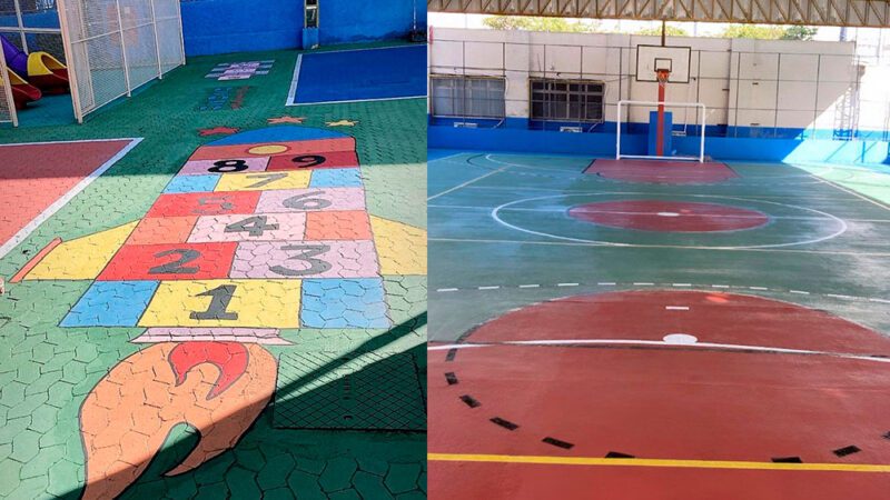 Jardim Camburi celebra conquistas na EMEF ASFA: A revitalização da quadra de esportes e pátio